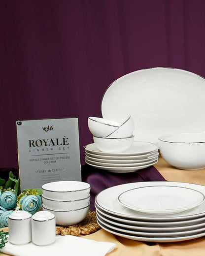 PLATINUM || Royale Dinner Set - Gold &amp; Platinum (23 pcs)