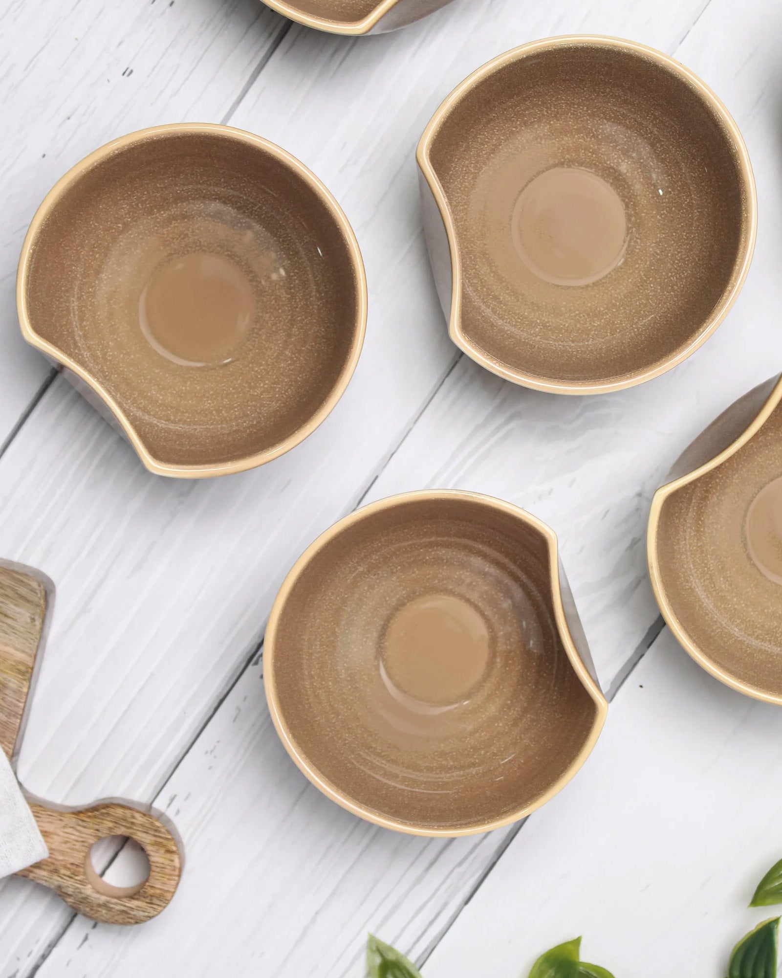 Sepia brown || Organic thumb bowl - Set of 6