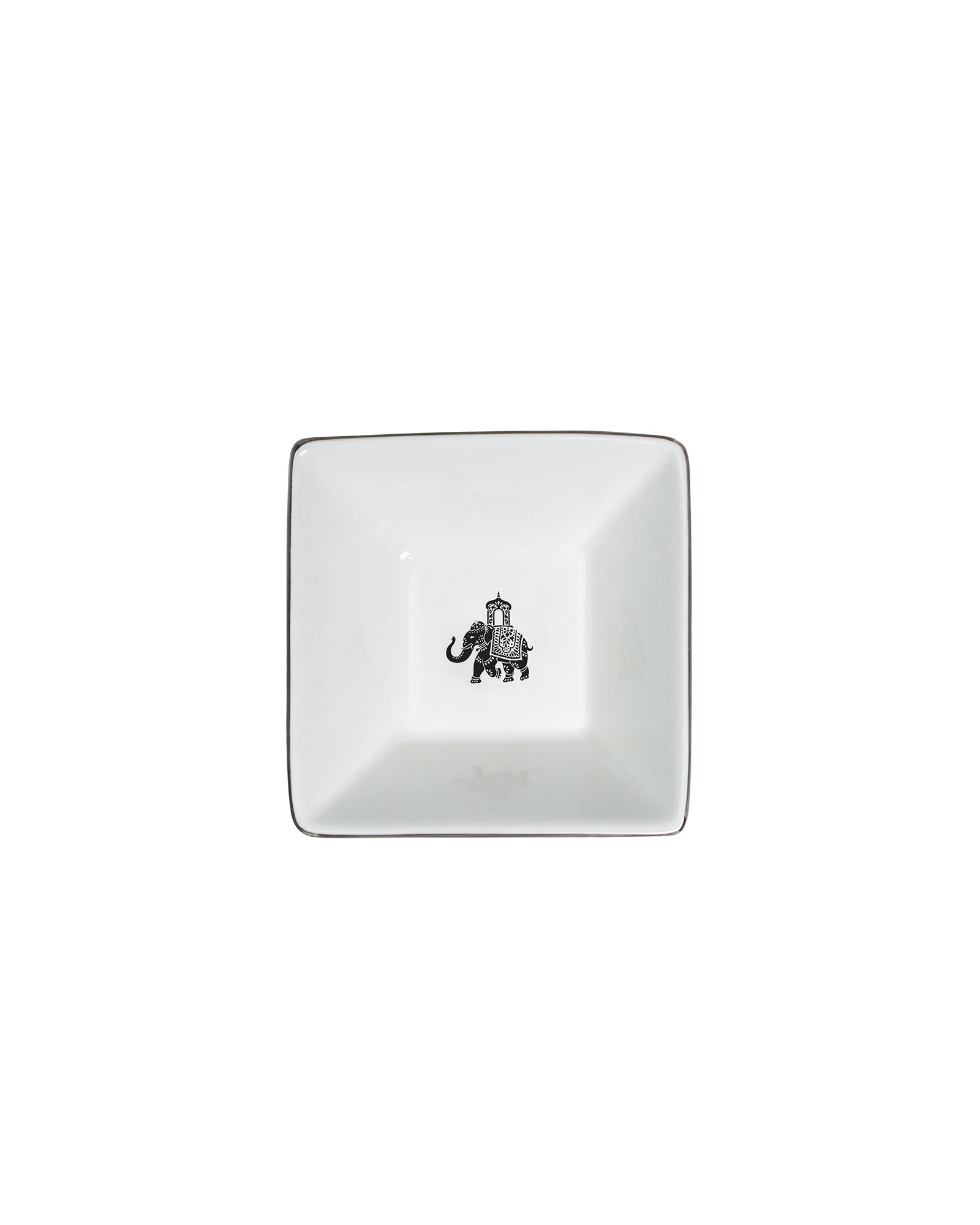 Platnium || Vola Gaj Exquisite Edge Bowls – Set of 6 | Porcelain Bowls with Elephant Motif | Lead-Free | 100% Food Safe