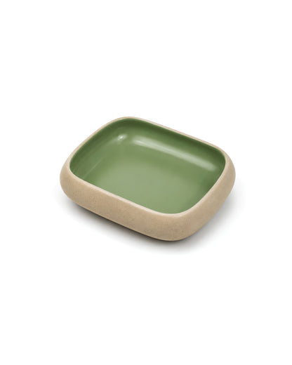 Earthen Soul Recta Set | 3 Rectangle Bowls | Earth Porcelain