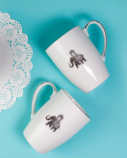 Gaj 2 Mug &amp; 2 Square Bowl (Curve Shaped)