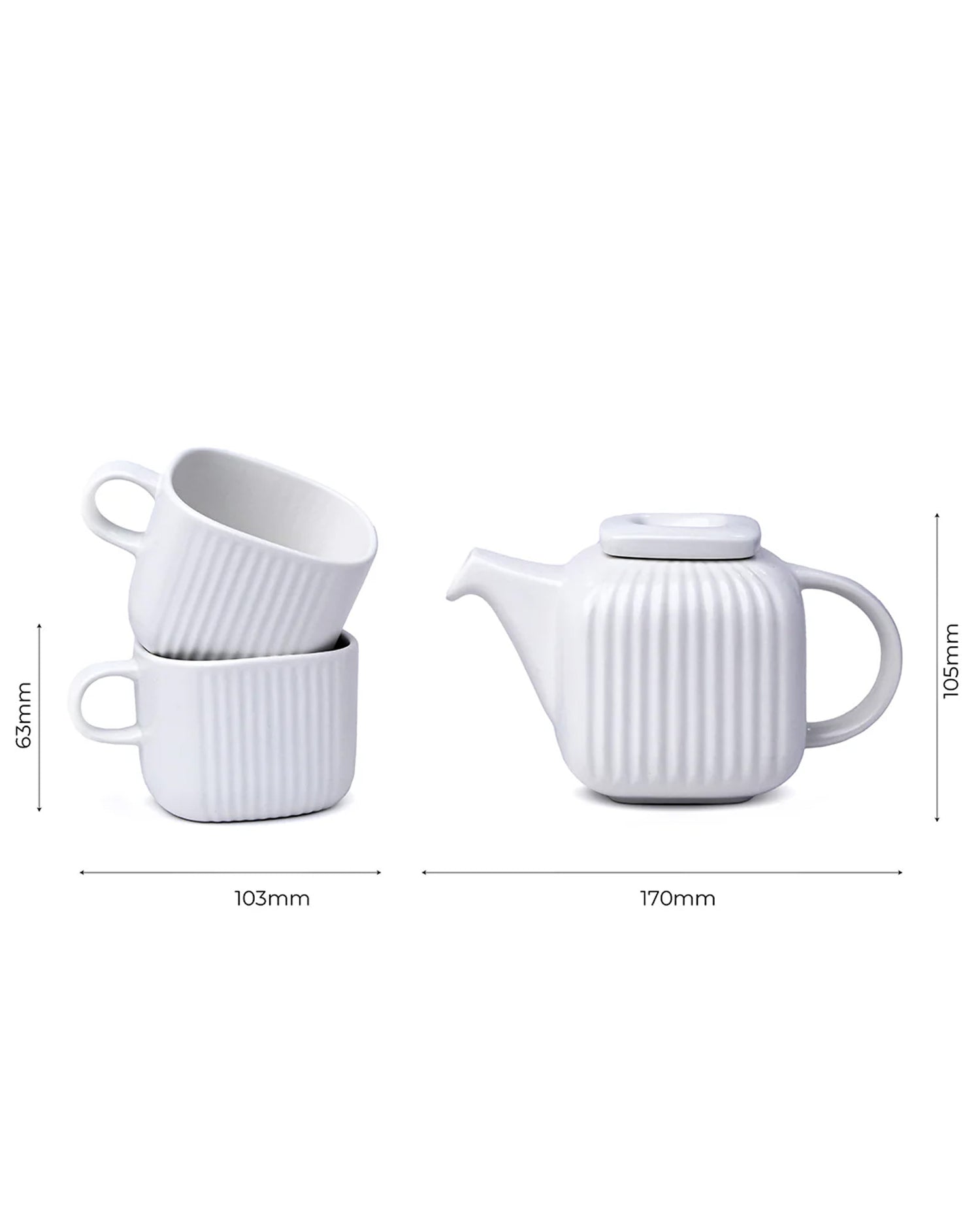 White || Bloom Tea Trio: Elevate Your Tea Time