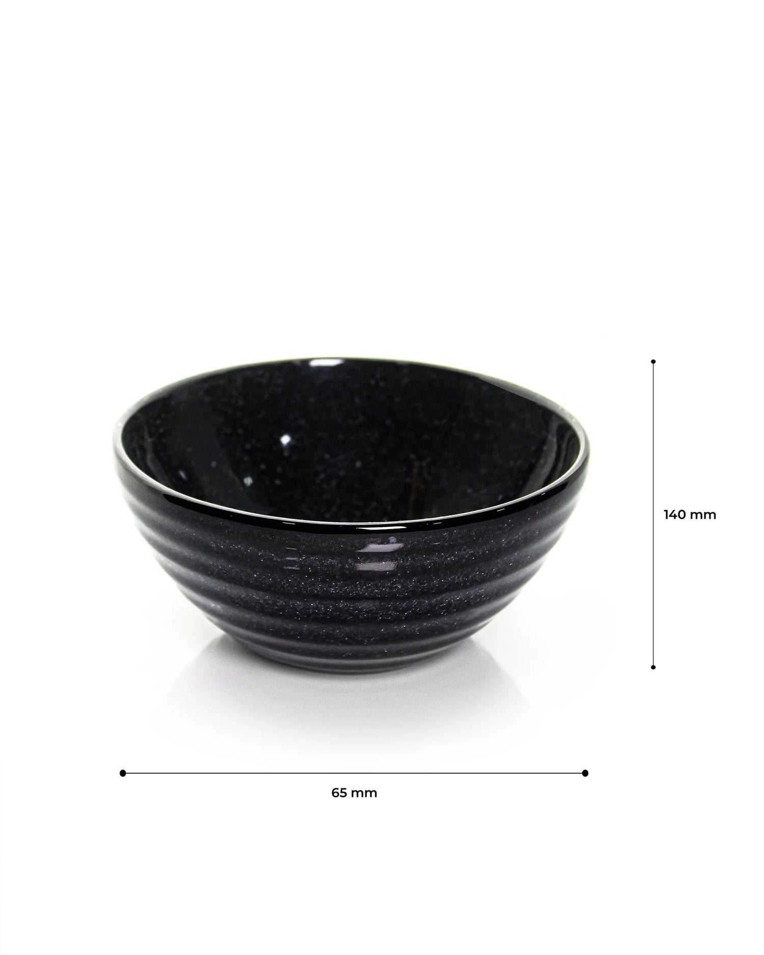 Charcoal black || Organic big bowl - Set of 2