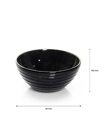Charcoal black || Organic big bowl - Set of 2