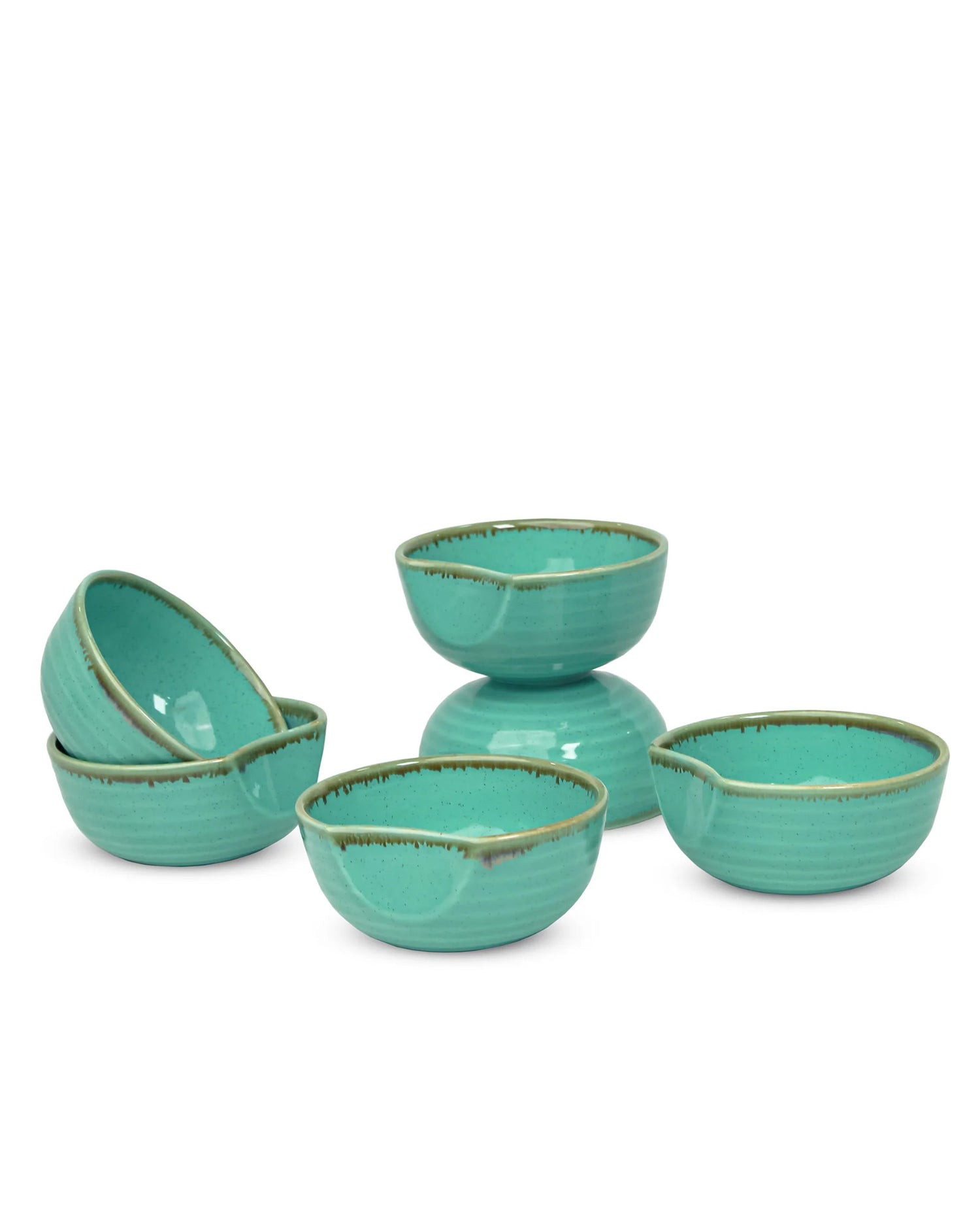 Magic mint || Organic thumb bowl - Set of 6