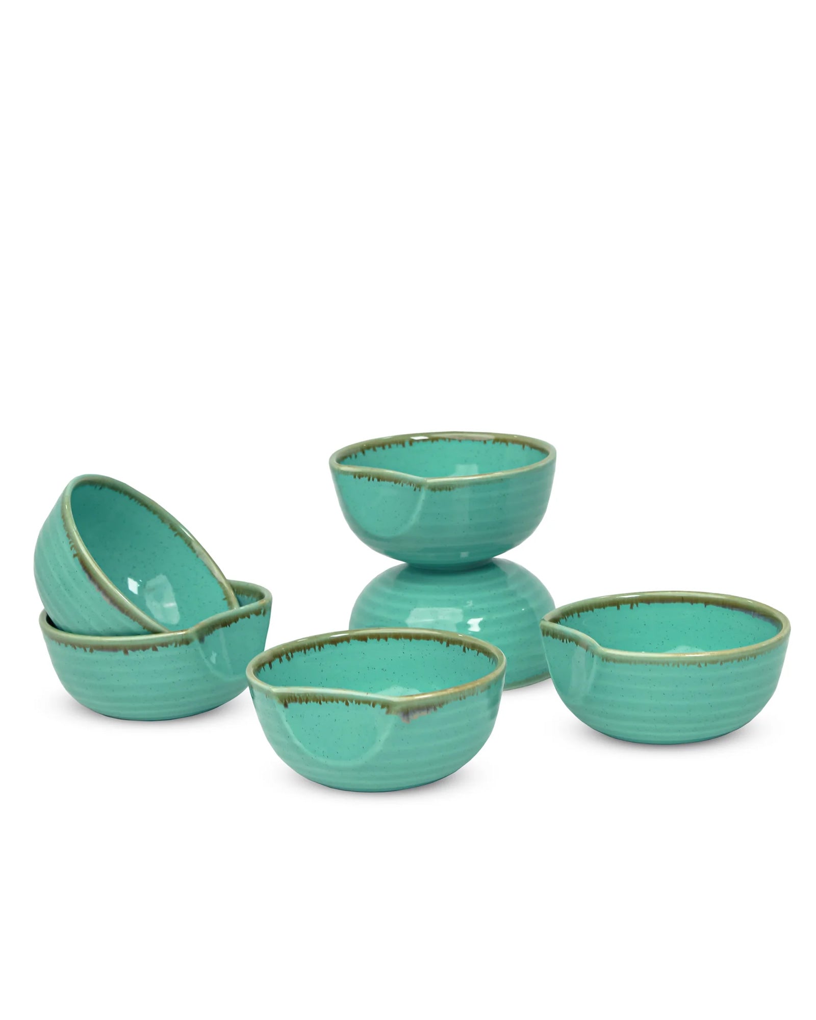 Magic mint || Organic thumb bowl - Set of 6