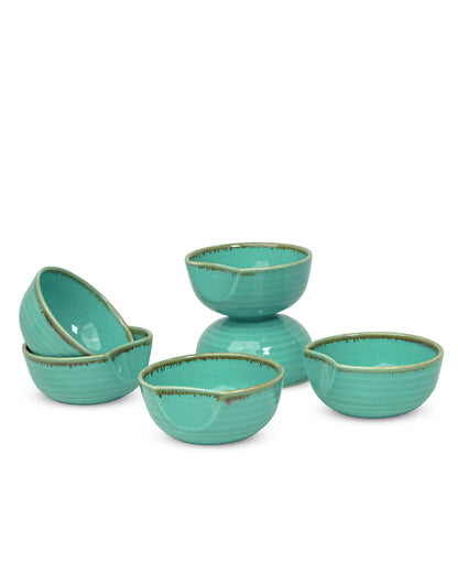 Magic mint || Organic thumb bowl - Set of 6