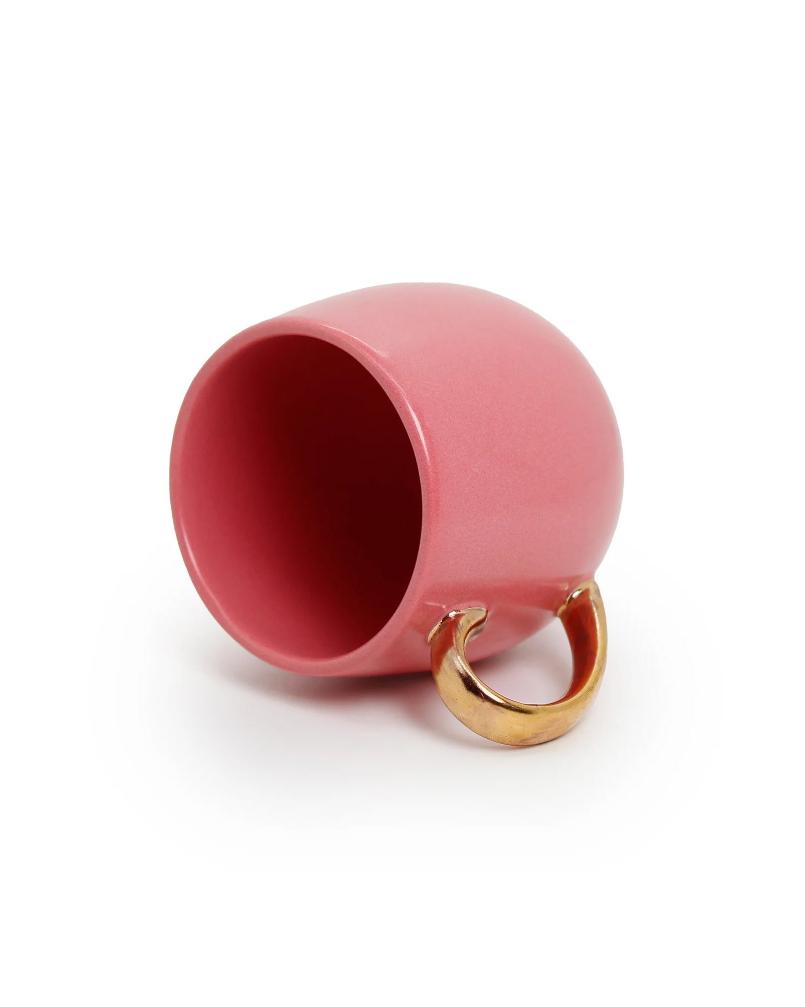 STRAWBERRY ICE / Set of 2 * 180ml || Bloom luxurious Tea Mug | Golden handle