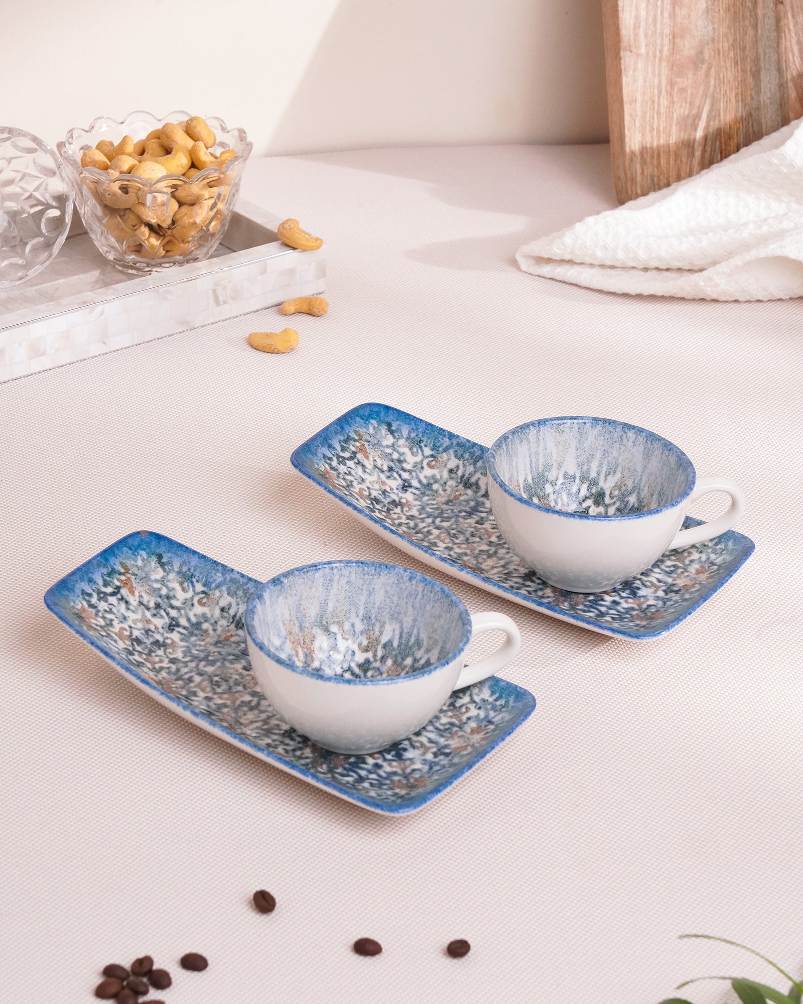 Marrakesh / Set of 4 || Pixel Collection Cup &amp; Saucer