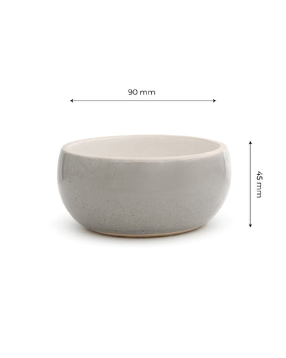 CLOUDLY GREY || Elemental Shades Ramekin Bowl - Set of 6