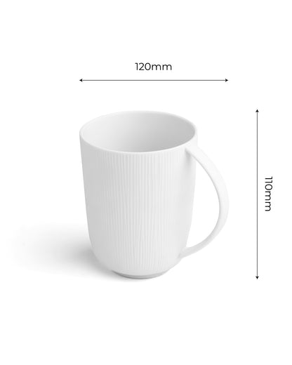 Vogue Fine Porcelain Set – 4 Conical Mugs &amp; 2 Coupe Bowls | Premium Tableware