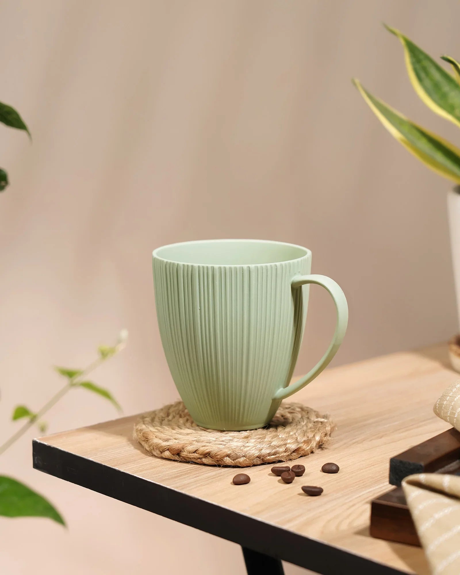 Vogue Diamond Fine Porcelain Mug Set of 2 – Faceted Mugs for Stylish Tea &amp; Coffee - Vola Global