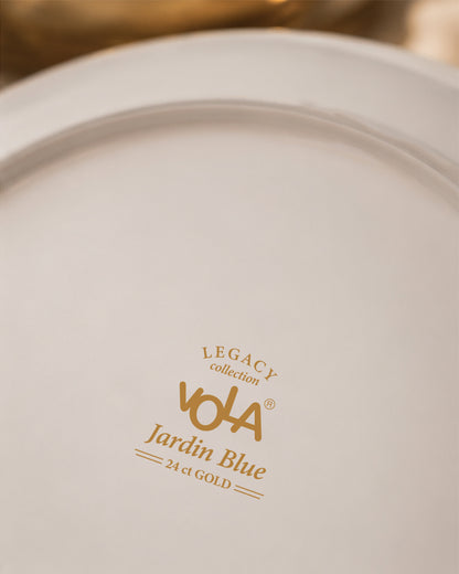 Vola Jardin Blue Plate 21cm | Limited Edition Gold Rim