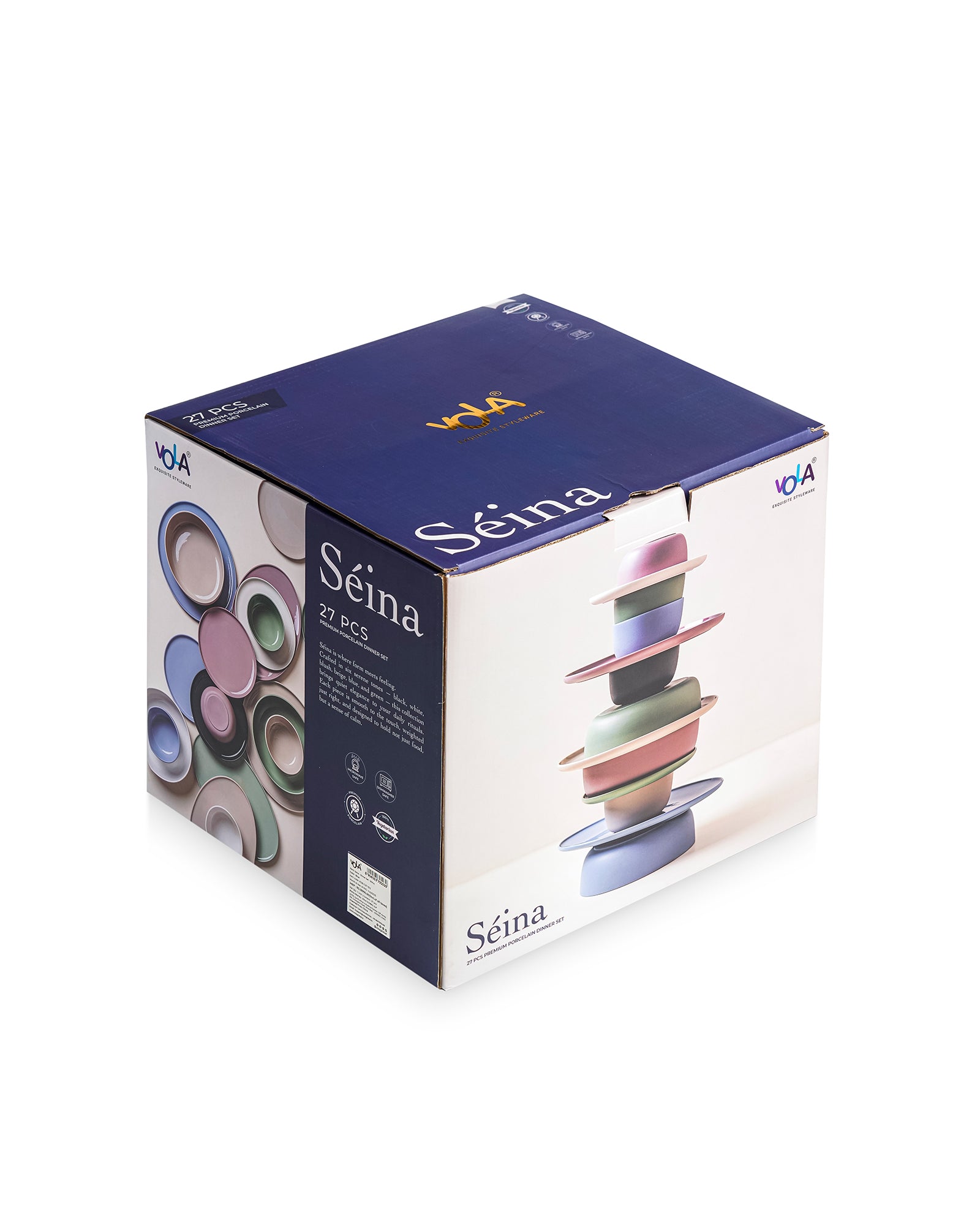 Seina 27 Pcs Fine Porcelain Dinner Set | Luxury Dinnerware Collection - Vola Global