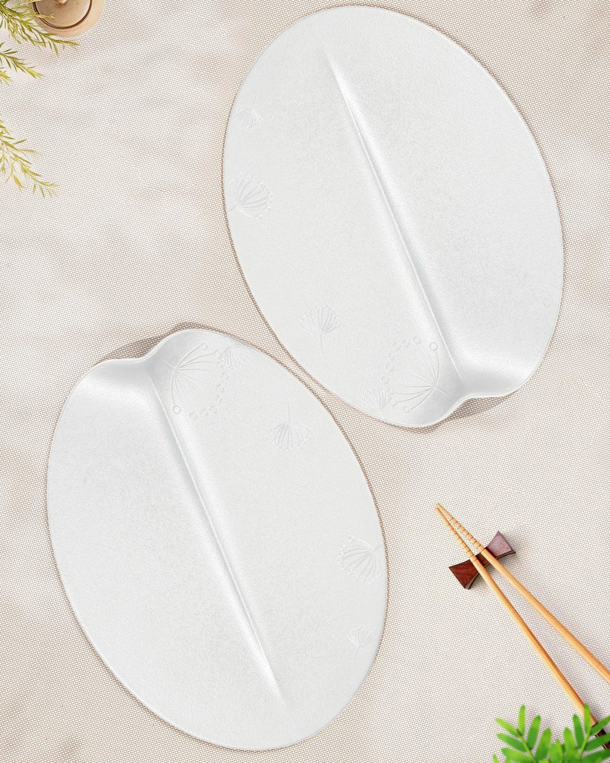 Vogue Series Fine Porcelain Leaf-Shaped Platter – Fine Serving Dish - Vola Global