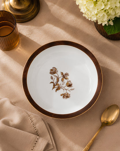 Vola Sepia Garden Plate 21cm | Limited Edition 24 Carat Gold Rim