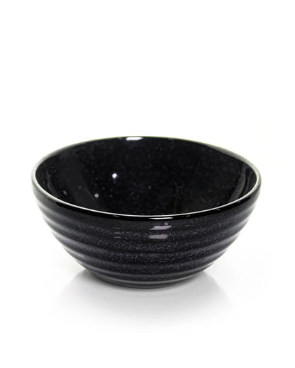 Charcoal black || Organic big bowl - Set of 2