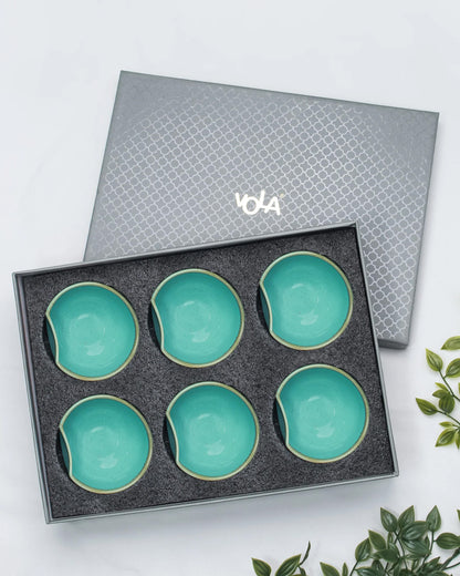 Magic mint || Organic thumb bowl - Set of 6