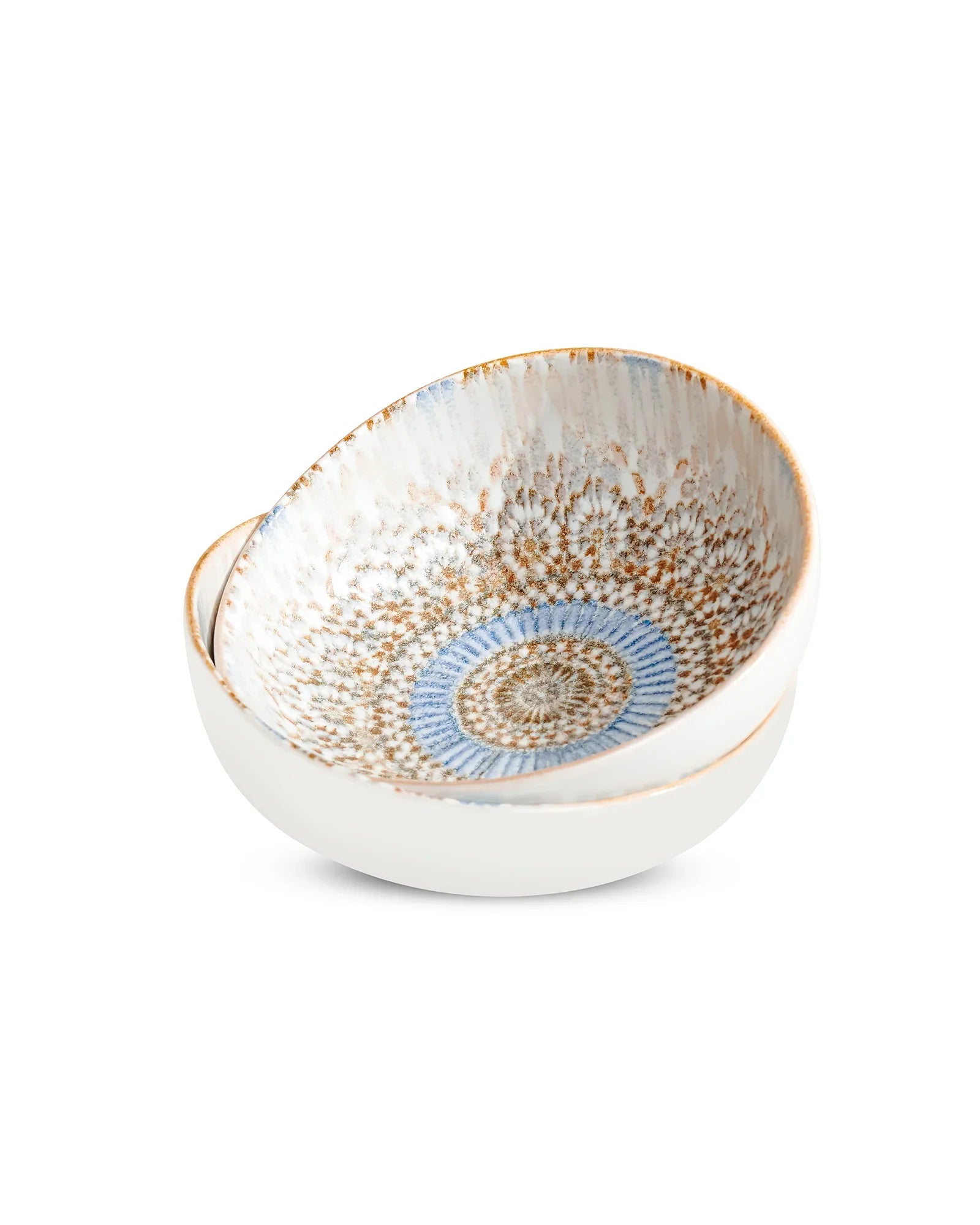 Pixel Round Elevated Fine Porcelain Bowl – 12 cm Designer Snack &amp; Side Bowl Set of 4 - Vola Global