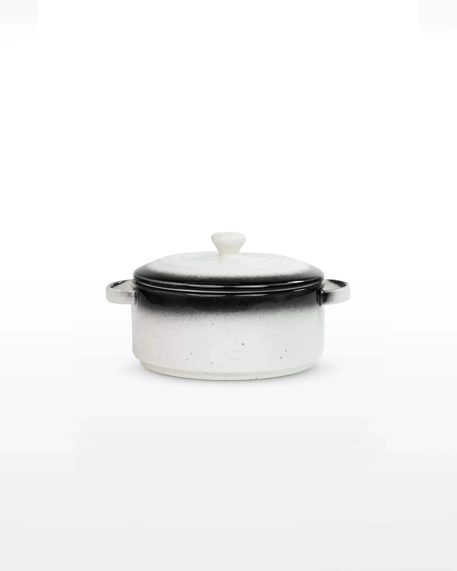 Prisma Fine Porcelain Round Casserole Set with Lids (10 cm, 12 cm &amp; 14 cm) – Cloudy Ivory Cook &amp; Serve - Vola Global