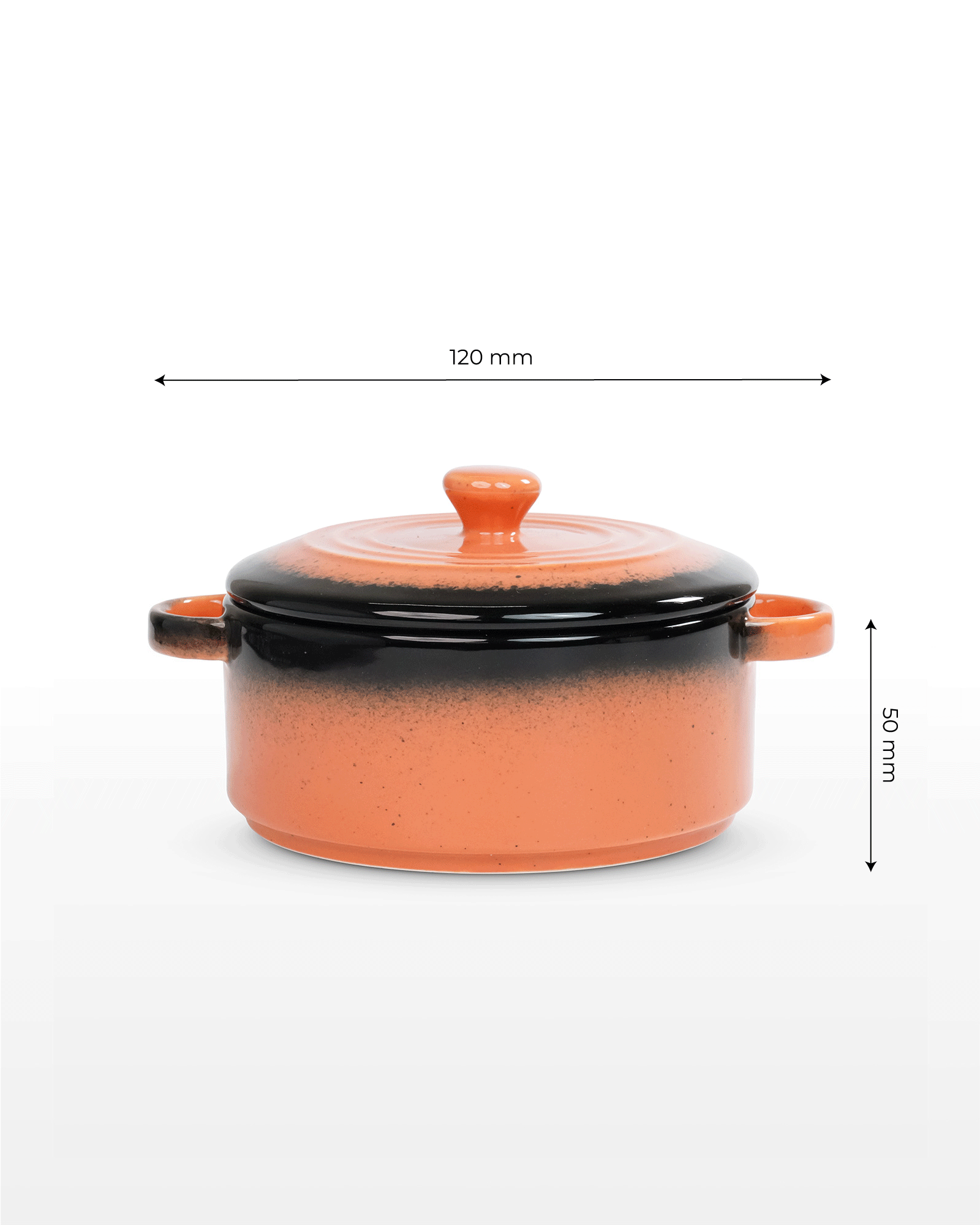 Prisma Fine Porcelain Round Casserole with Lid – Spicy Orange Cook &amp; Serve - Vola Global