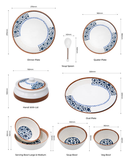 35 Pcs || Pixel Collection Dinnerware - Honeycomb Majesty