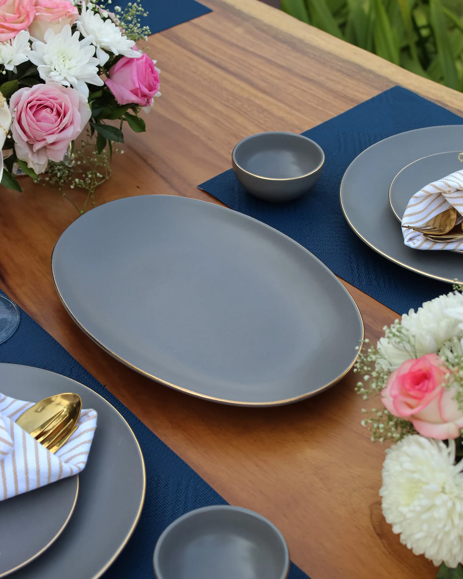 Pebble Grey || Bloom Dinner Set (23pcs)