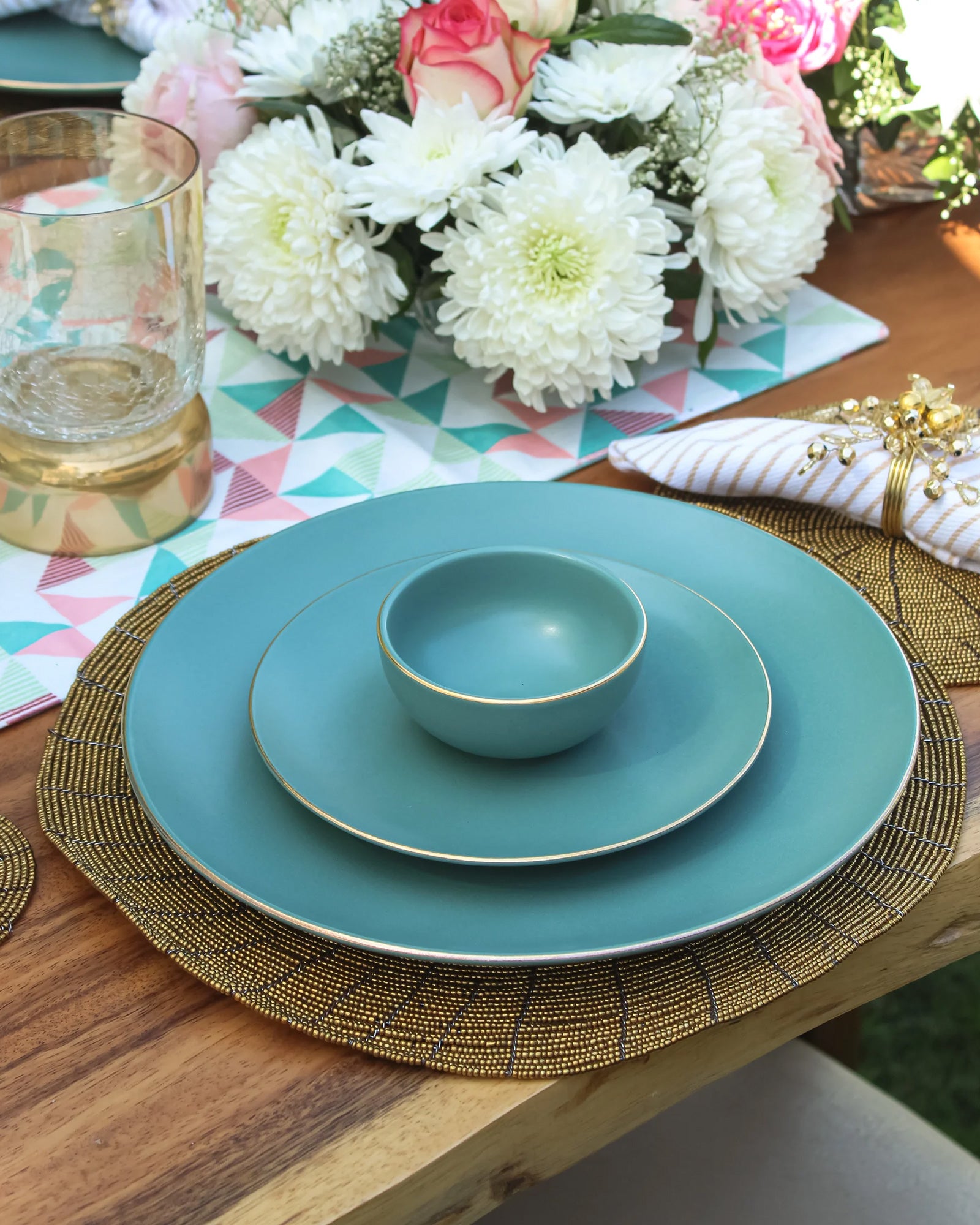 Viridian Green || Bloom Dinner Set (23pcs)