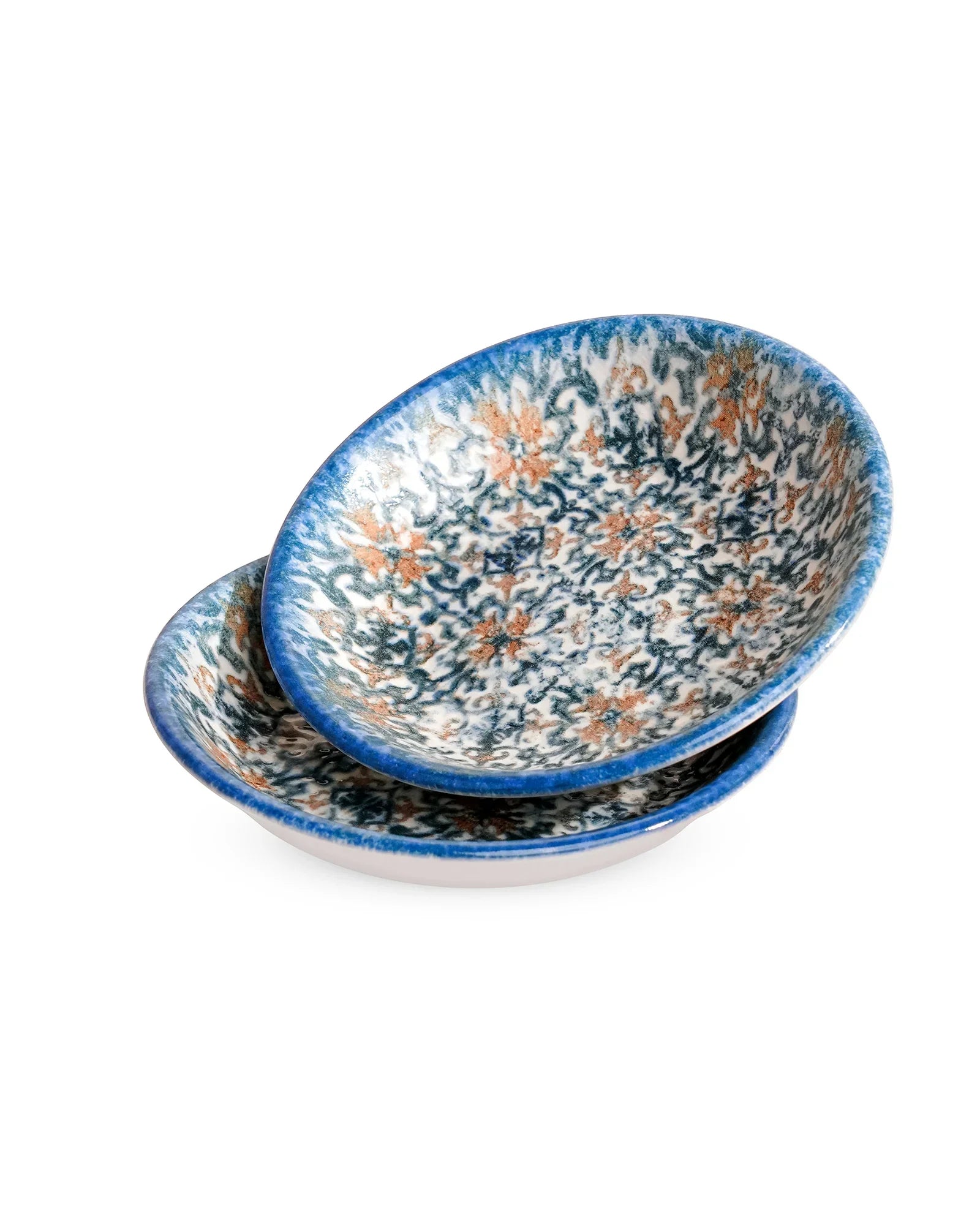 Pixel Chat Plate Set of 2 – Elegant Fine Porcelain Snack Plates with Modern Pixel Design - Vola Global