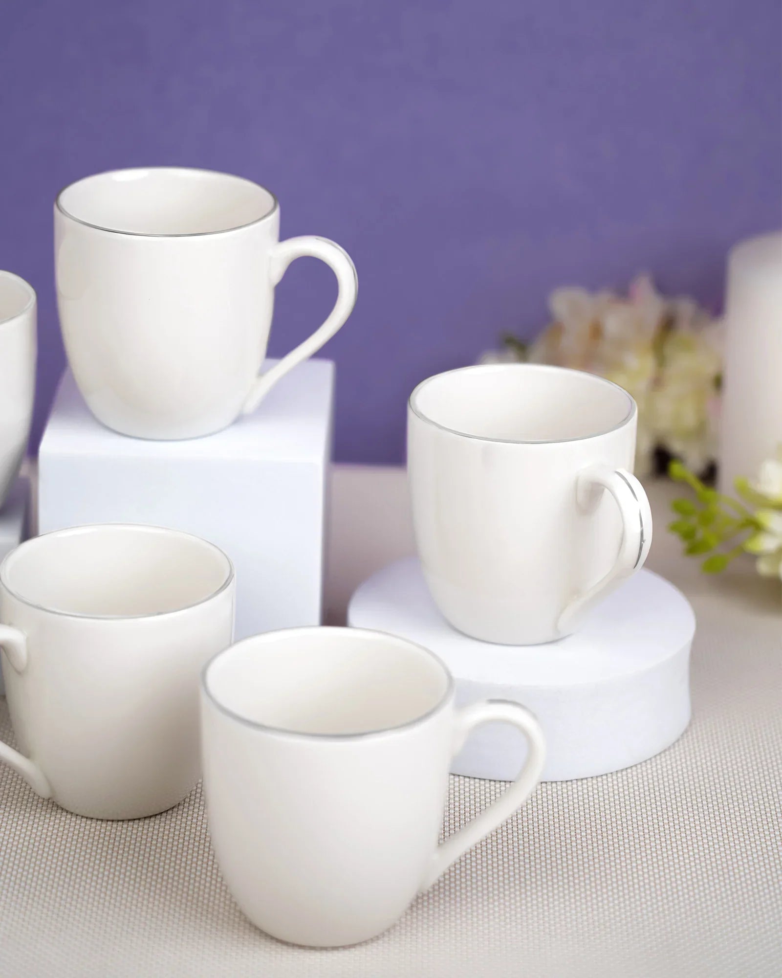 Pristine Mini Sip Fine Porcelain Cup Set of 6 – 110 ml Cups for Espresso, Tasting &amp; Gifting - Vola Global