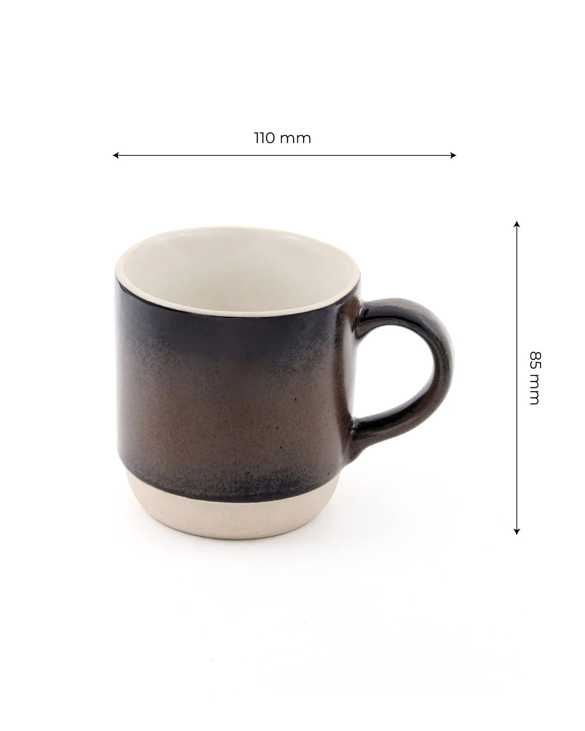Elemental Shades Stoneware Mug – Matte Coffee &amp; Tea Mug in Earthy Tones (200 ml &amp; 260 ml) - Vola Global