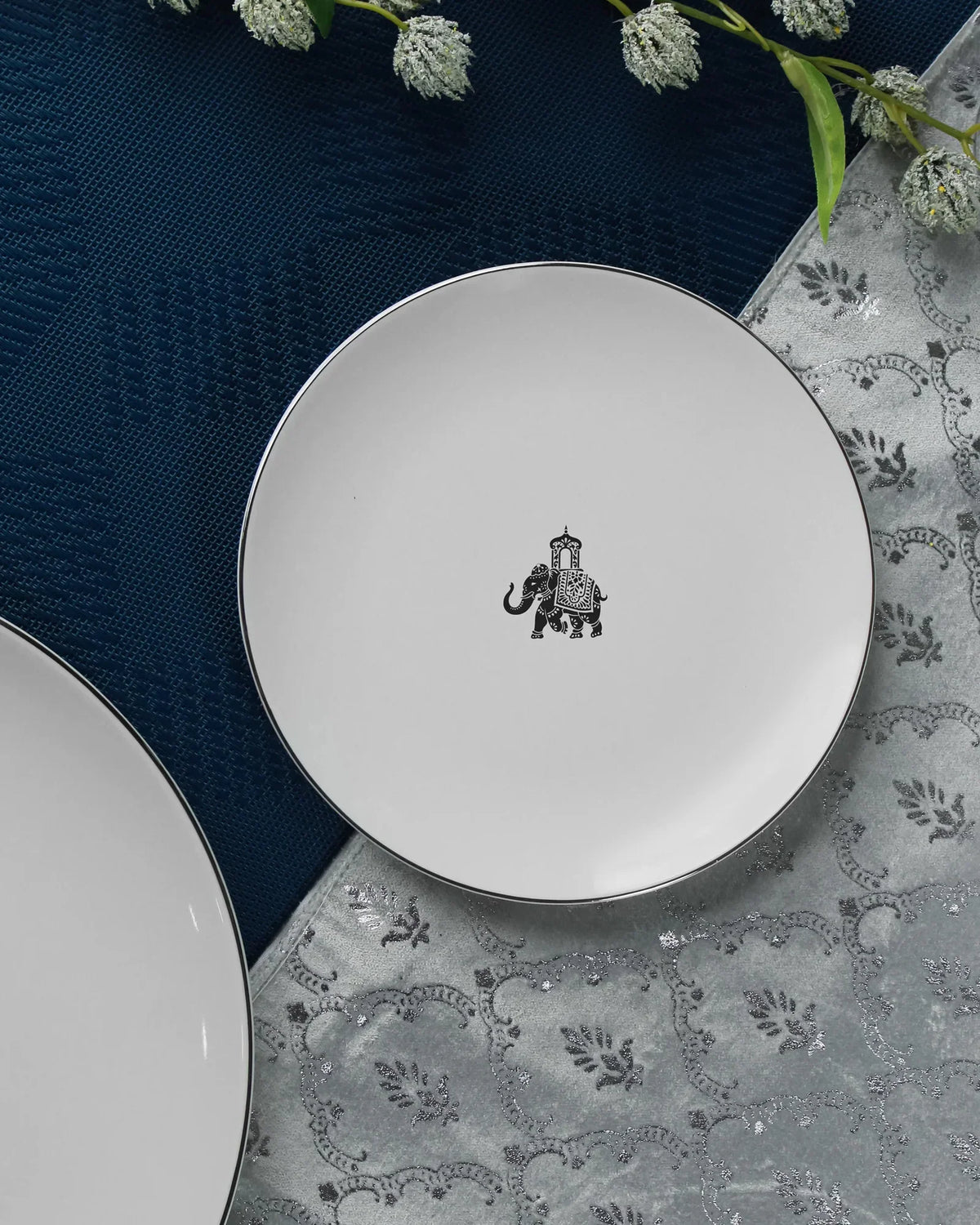Gaj Royale 33-Piece Dinnerware Set – Elegant Fine Porcelain for Dining &amp; Gifting - Vola Global