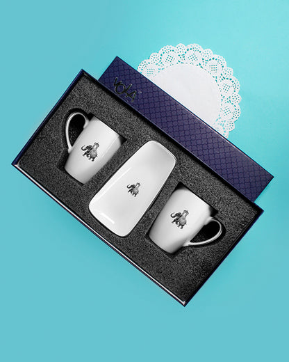 Gaj Luxury box 2 Mug &amp; 2 Cookie Plate