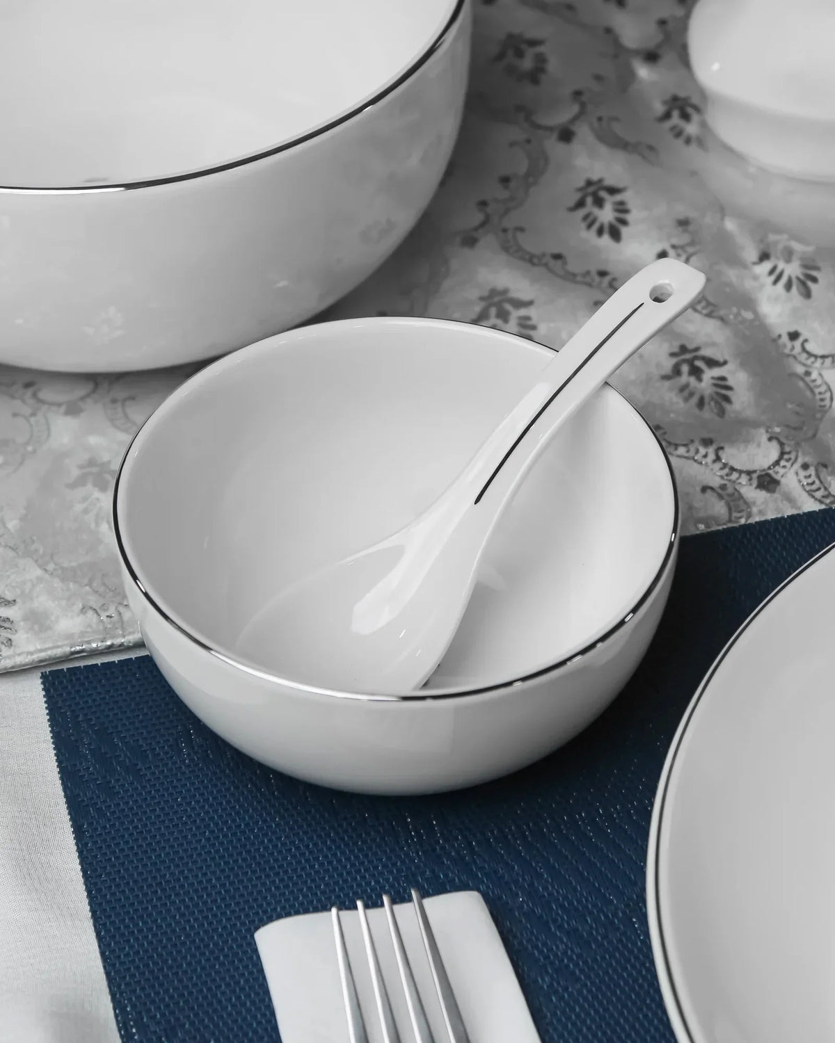 Gaj Royale 33-Piece Dinnerware Set – Elegant Fine Porcelain for Dining &amp; Gifting - Vola Global