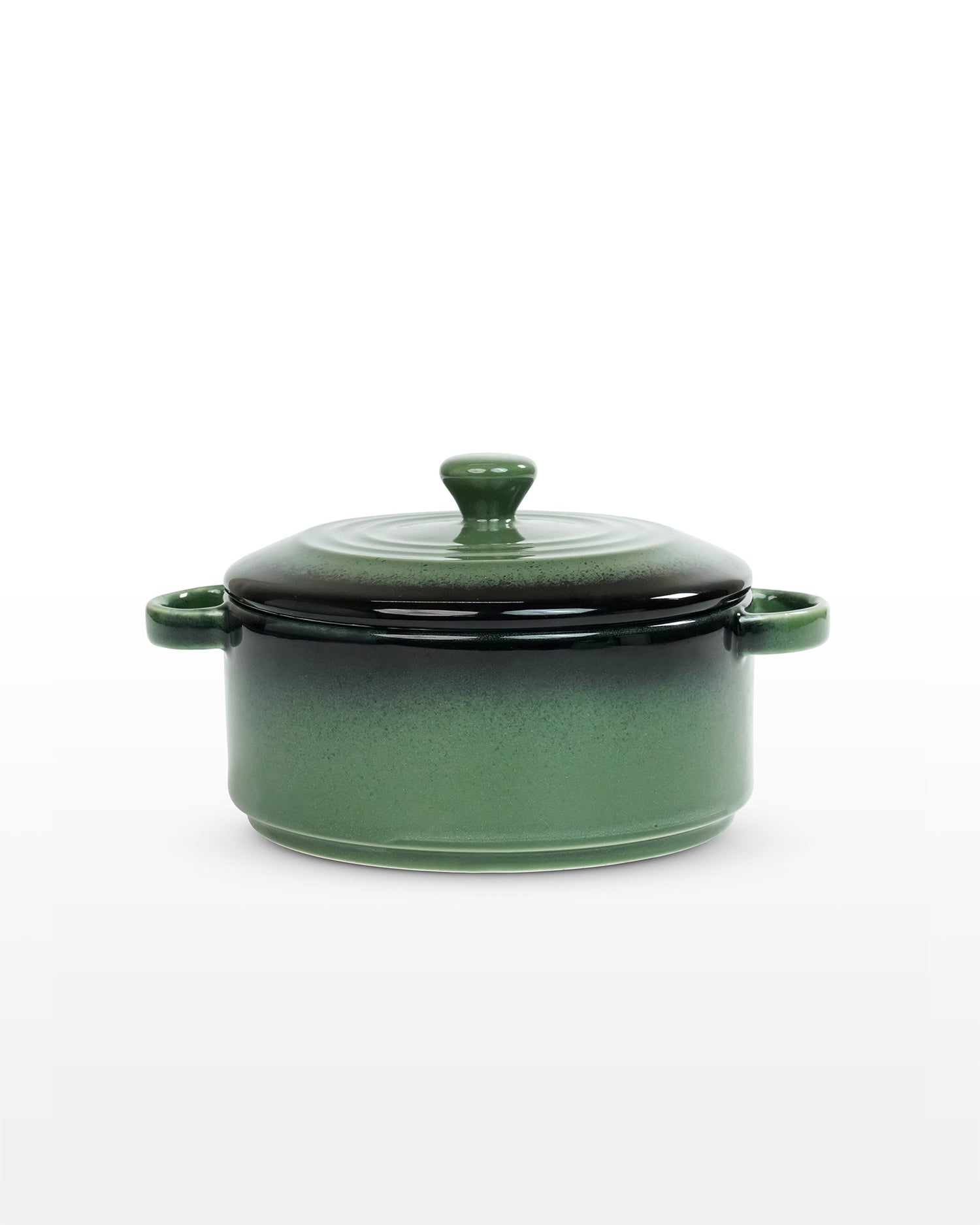 12 Cm || Prisma Round Casserole with Lid in Olive Green – Fine Porcelain Cook and Serve Bowl for Stylish Kitchen Serving and Dining