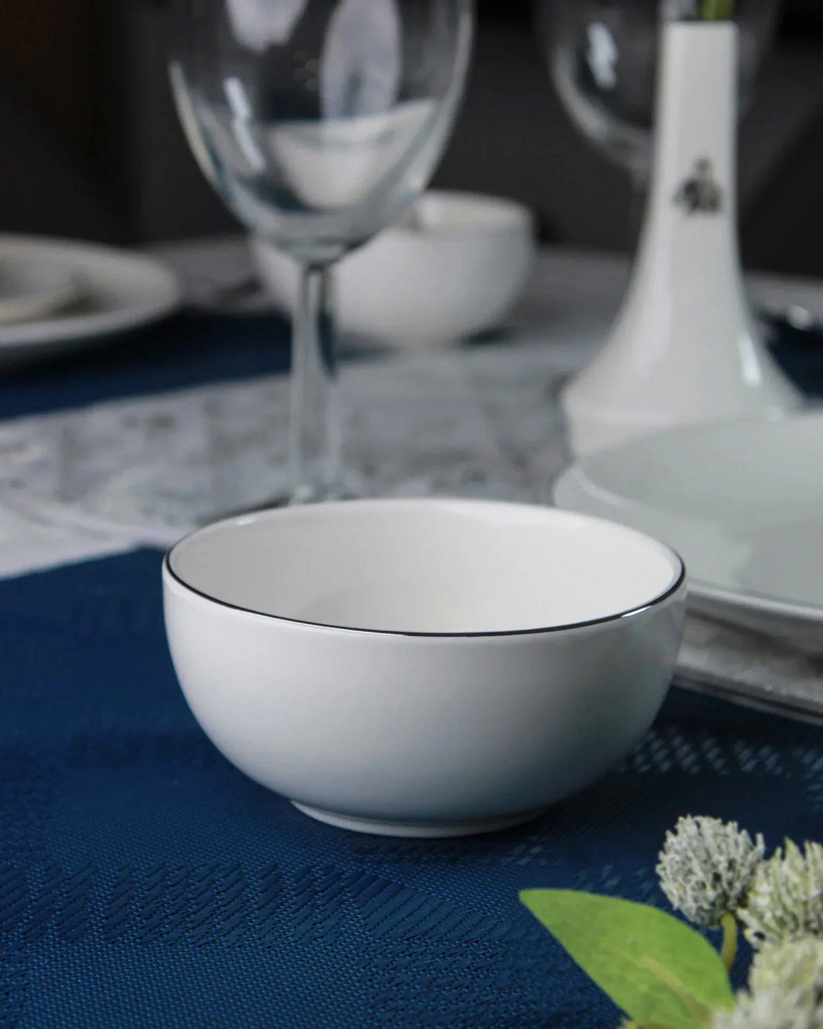 Gaj Royale 33-Piece Dinnerware Set – Elegant Fine Porcelain for Dining &amp; Gifting - Vola Global