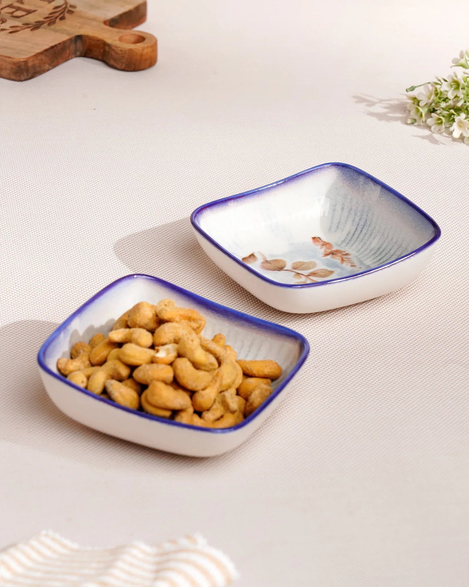 Pixel Square Elevated Fine Porcelain Bowl – 12 cm Snack Bowl with Pixel Design - Vola Global