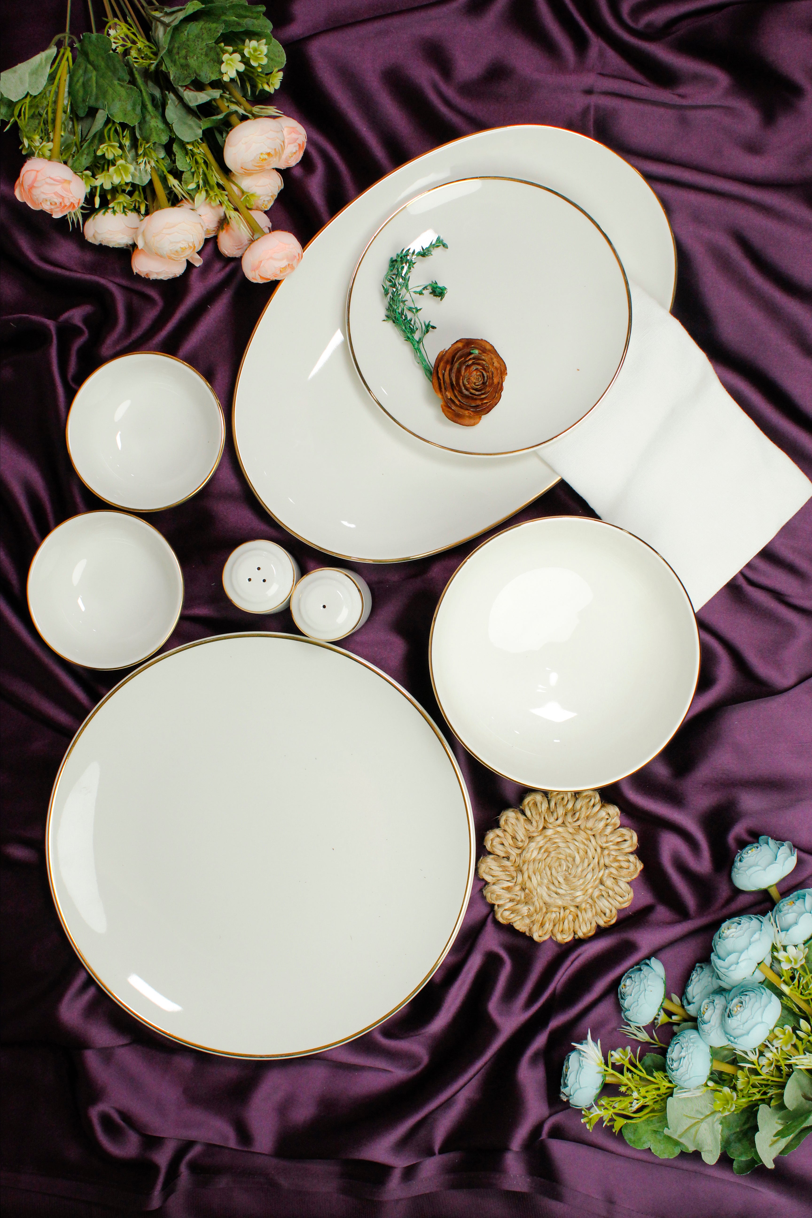 Royale Dinner Set - Gold &amp; Platinum (23 pcs)