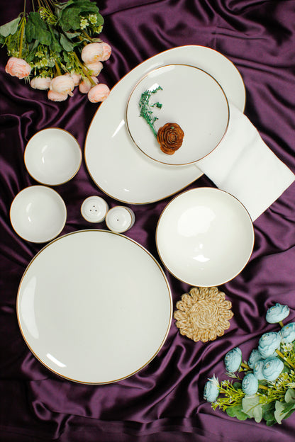 Royale Dinner Set - Gold &amp; Platinum (23 pcs)