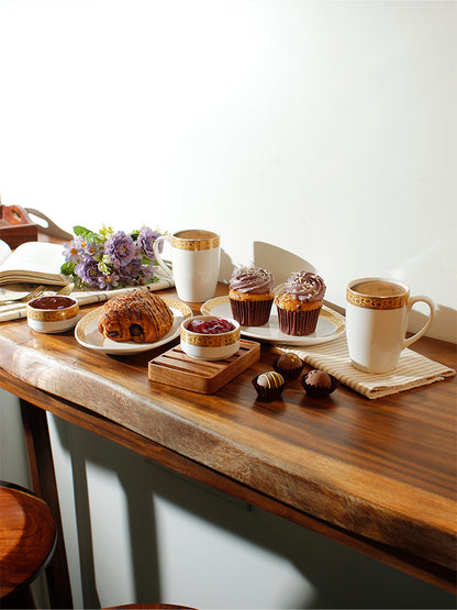 Scarlet Snack two oval plates and two bowls | beautiful snack set - Vola Global